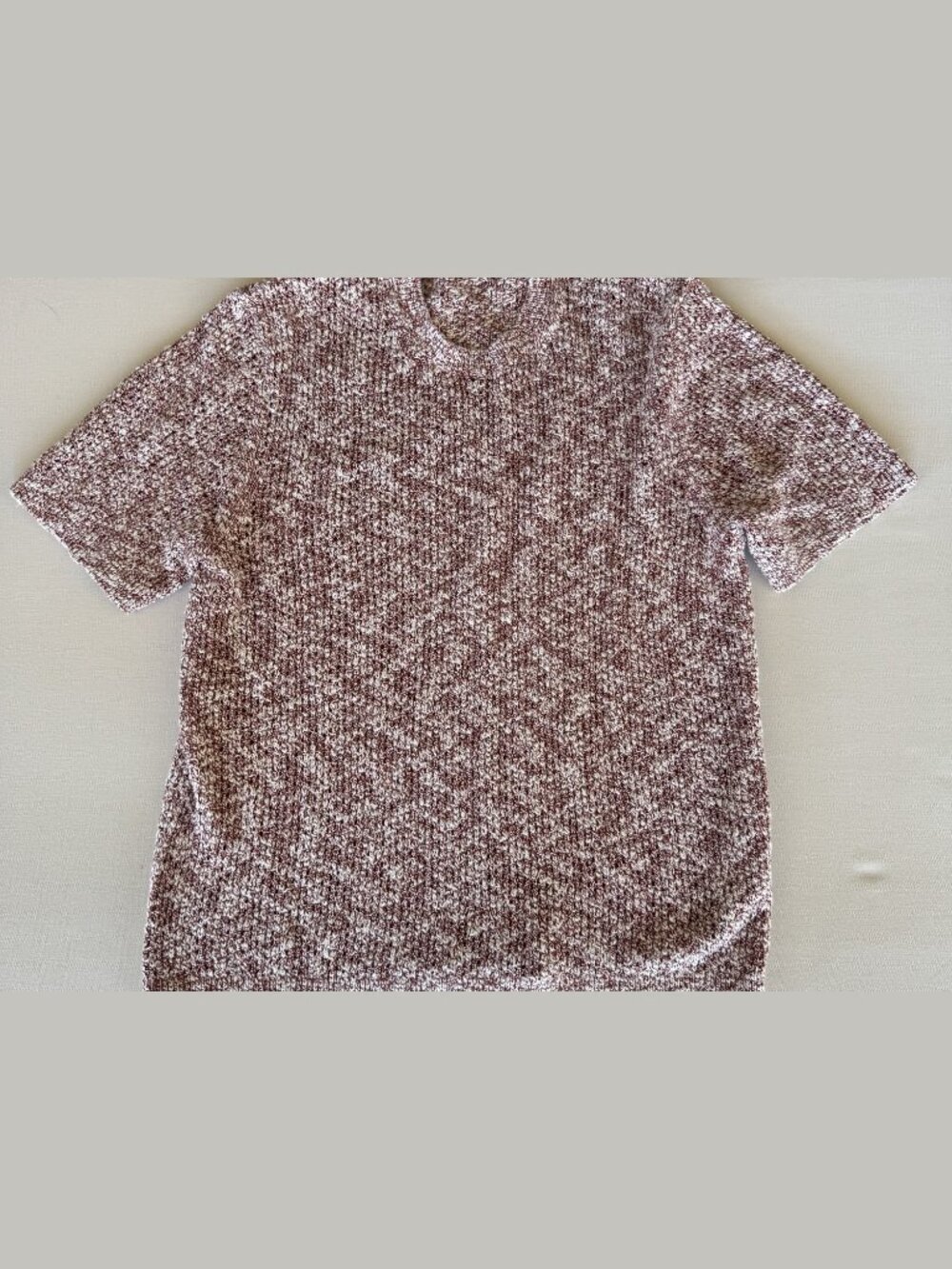 Todd Snyder Marled Knit Sweater Rust Cream Size L